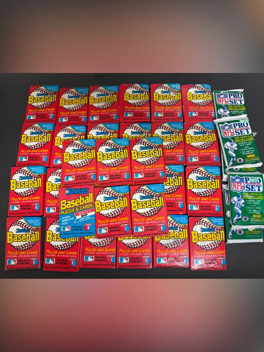 Vintage 1988 Donruss Baseball Puzzle And Cards Lot Of 30 Sealed Packs